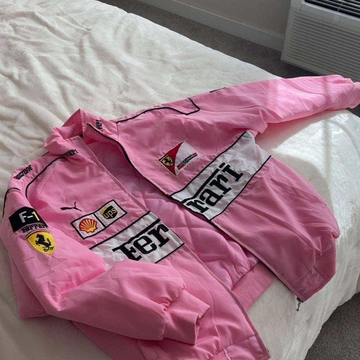 Ferrari pink jacket