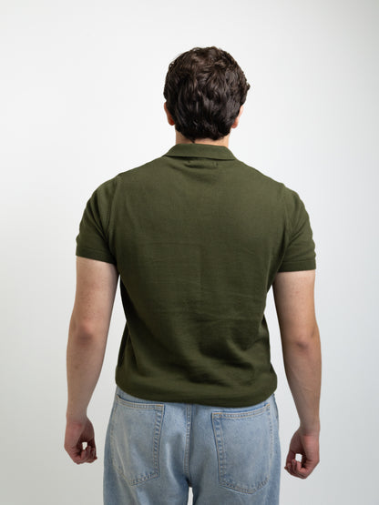 Textured polo t-shirt