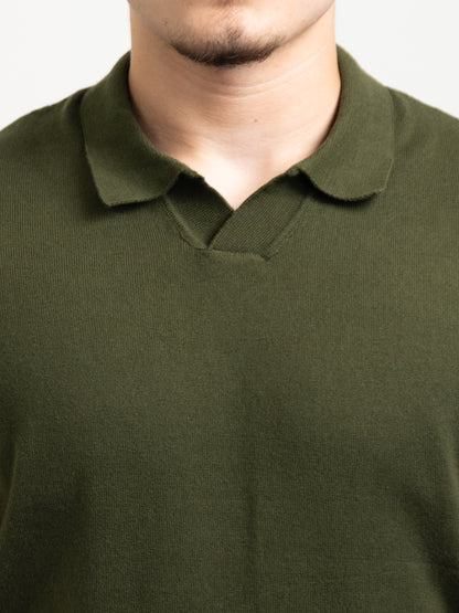 Textured polo t-shirt