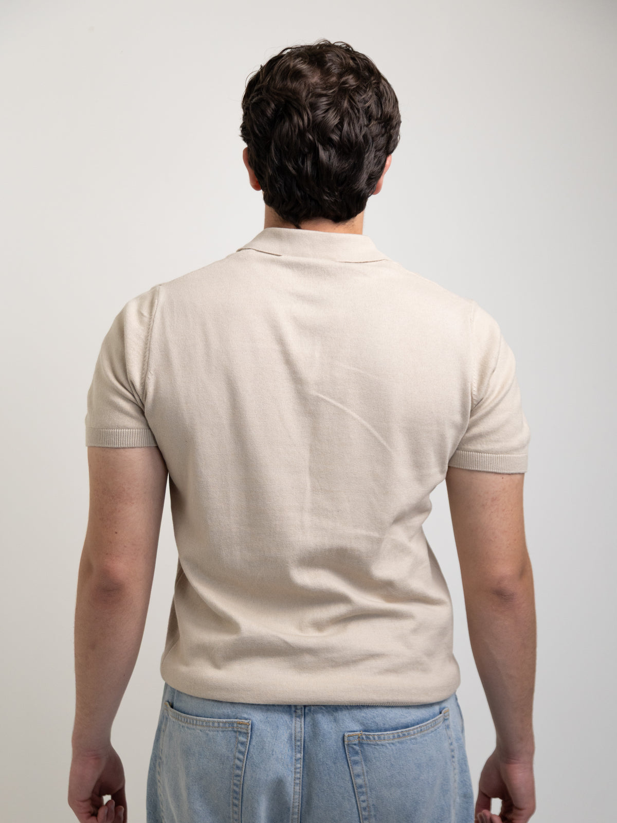 Textured polo t-shirt