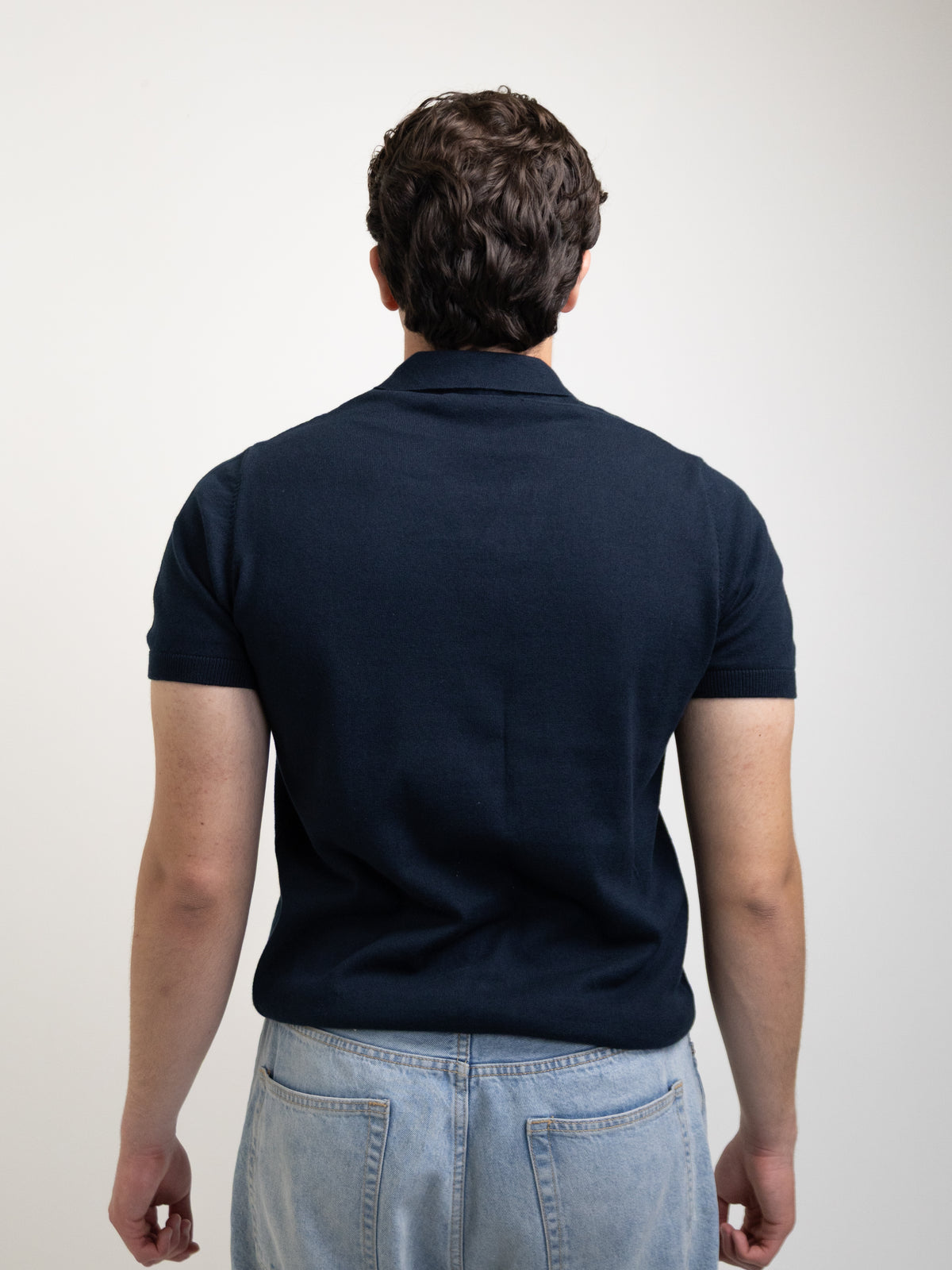 Textured polo t-shirt