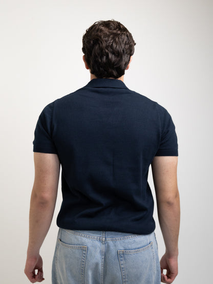 Textured polo t-shirt