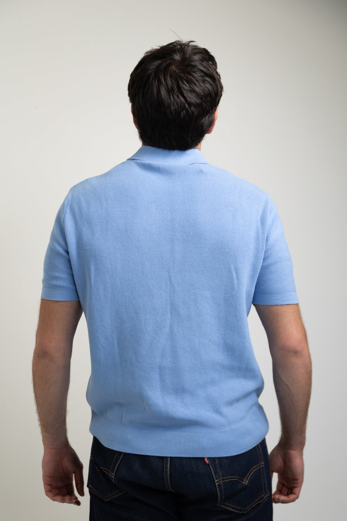 Zip-up polo t-shirt