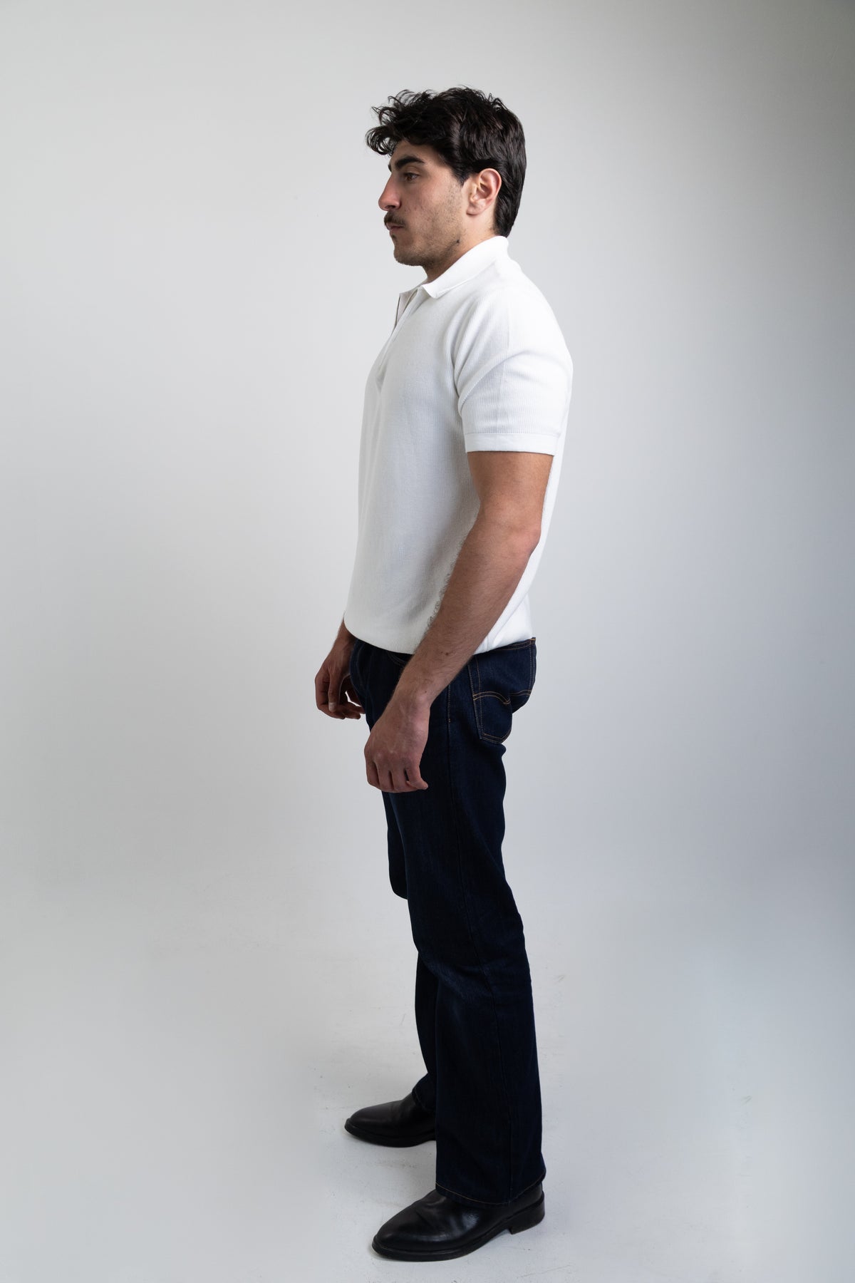 Zip-up polo t-shirt