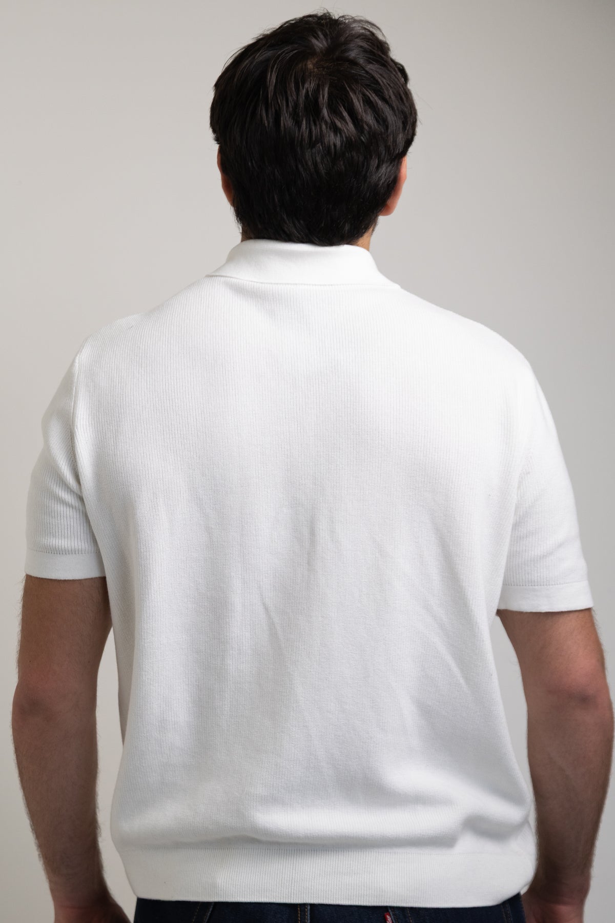 Zip-up polo t-shirt