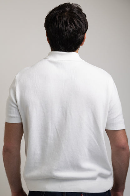 Zip-up polo t-shirt