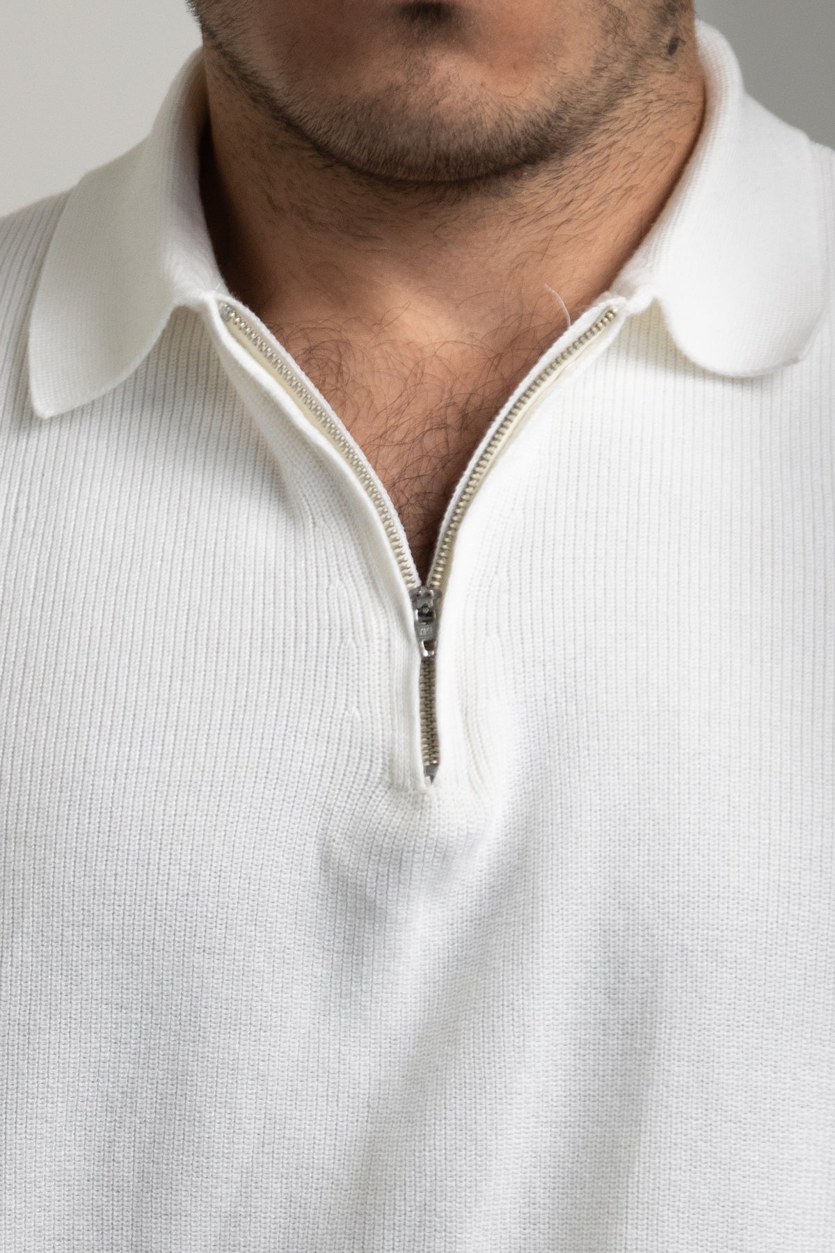 Zip-up polo t-shirt