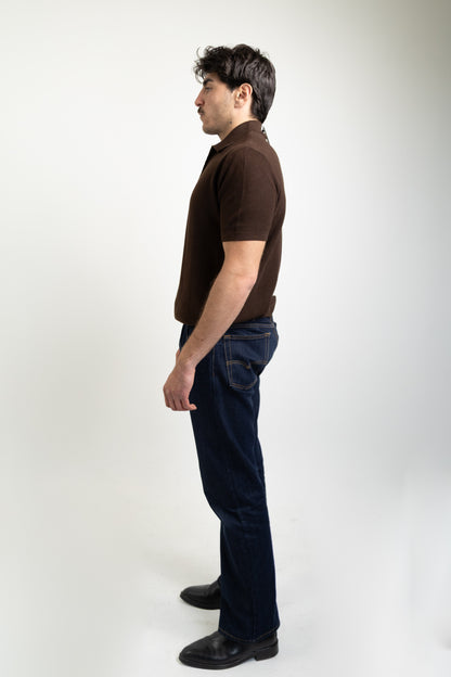 Zip-up polo t-shirt