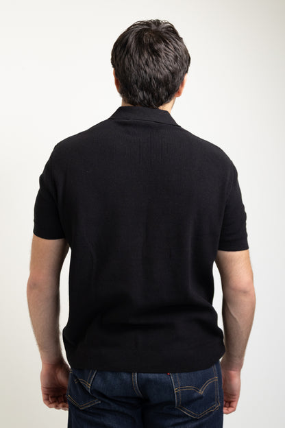Zip-up polo t-shirt