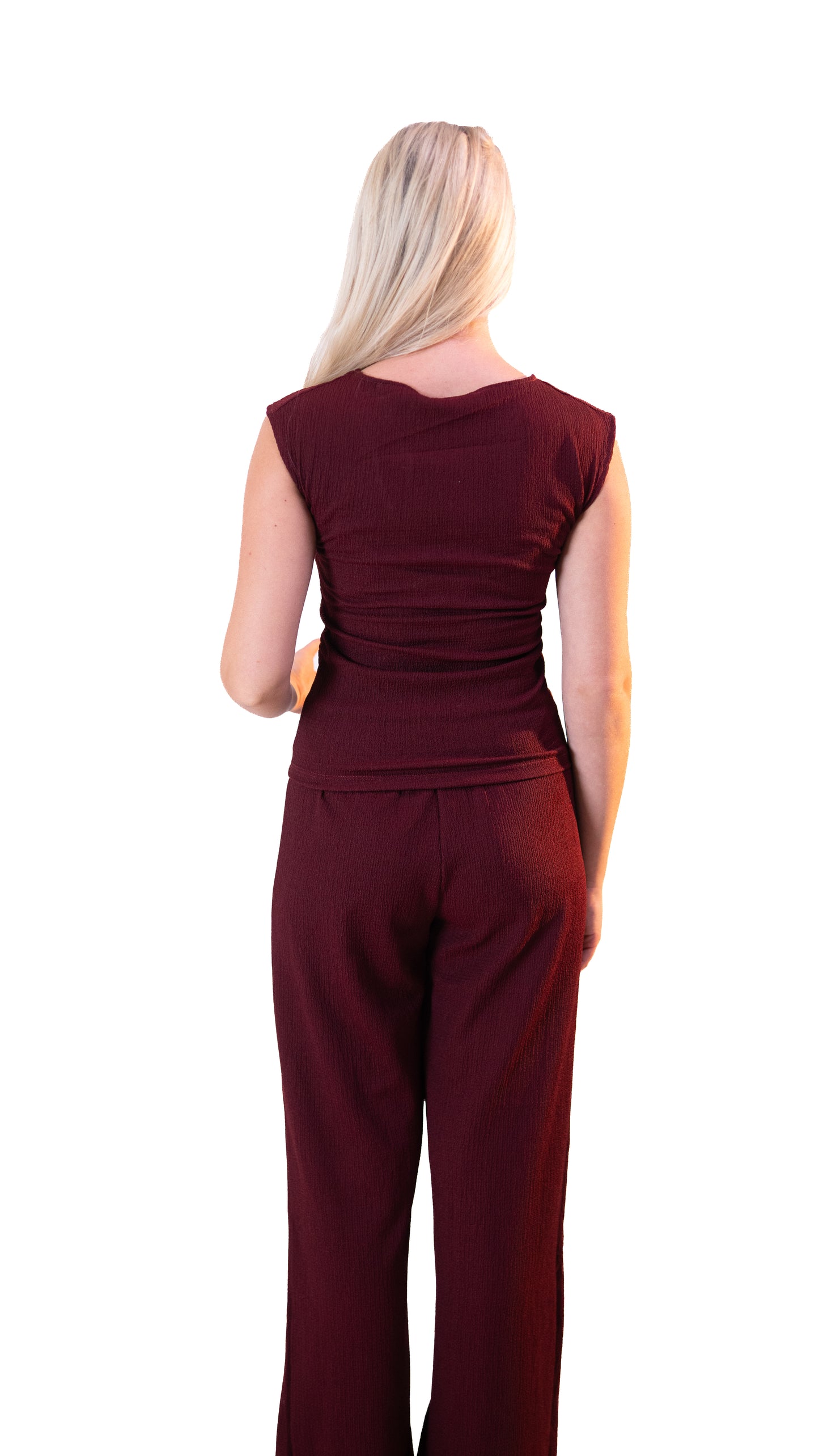 Sleeveless Top and Wide-Leg Pants
