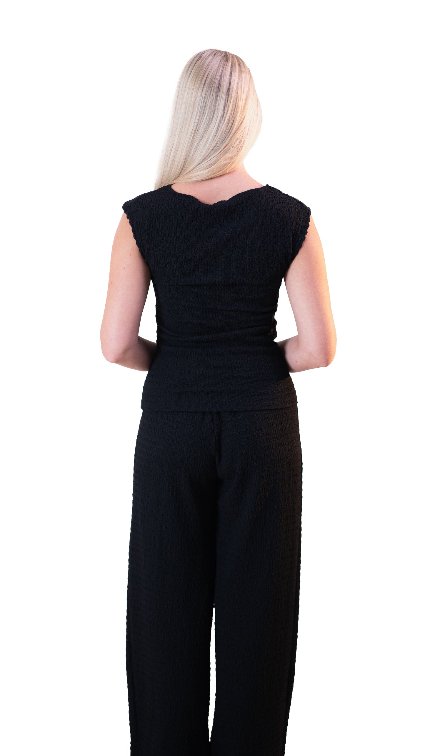 Sleeveless Top and Wide-Leg Pants